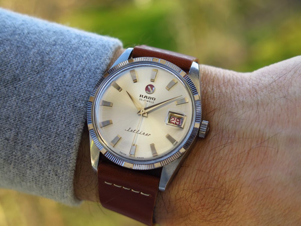 RADO ラドー Jetliner ジェットライナー　 25石 メンズ 腕時計 ラドー/ RADO Jetliner 自動巻き 25石 デイト／動作品 シルバー文字盤